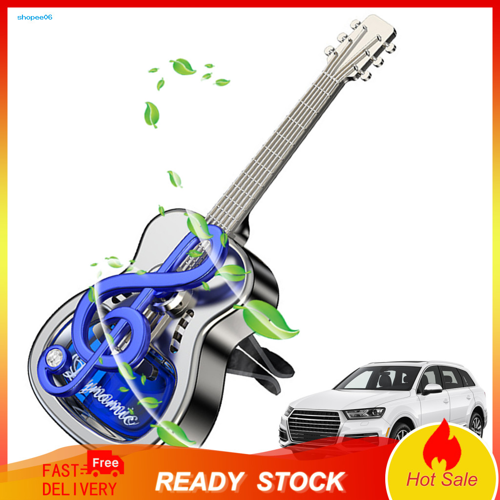 Car Air Freshener Note Shape Personalized Decoration Guitar Aromatherapy Diffuser Rotating Dashboard Ornament Easy Insta