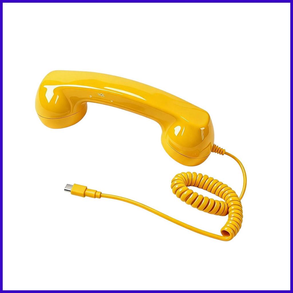 Aparelho De Telefone Retrô Tipo-C , Alto-Falante Fixo De Áudio Transparente Com Microfone , Para Celular nuaeduybr