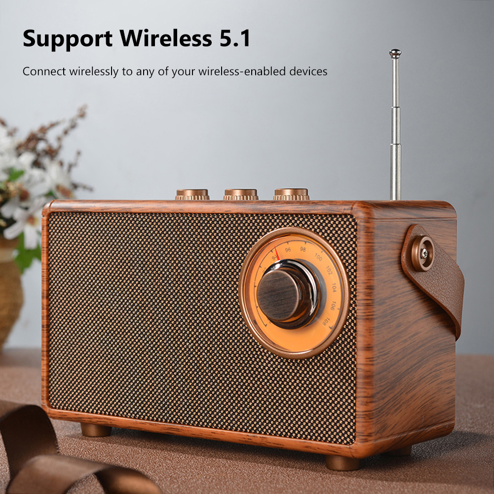 Alto-Falantes De Rádio Retrô Receptor Portátil Sem Fio Para Acampamento Em Viagens Ao Ar Livre