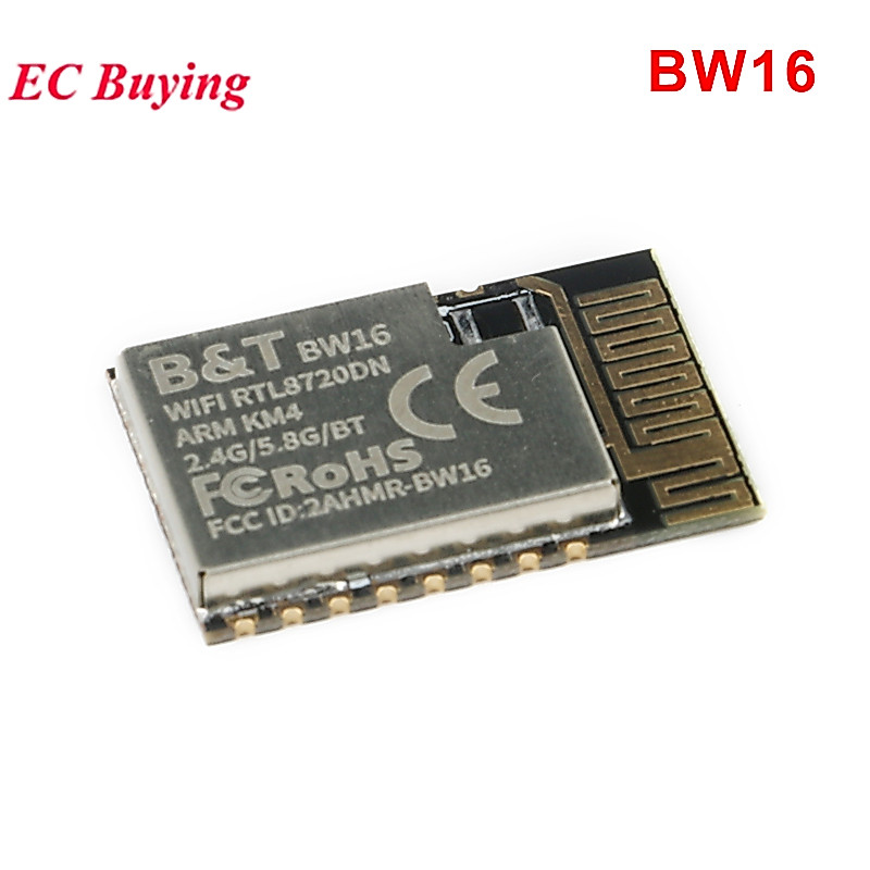 BW16 RTL8720DN Banda Dupla WiFi Sem Fio Bluetooth Módulo BLE 5.0 IIC I2C/SPI/Art/PWM Interface 3.3V 2.4G 5G Placa PCB