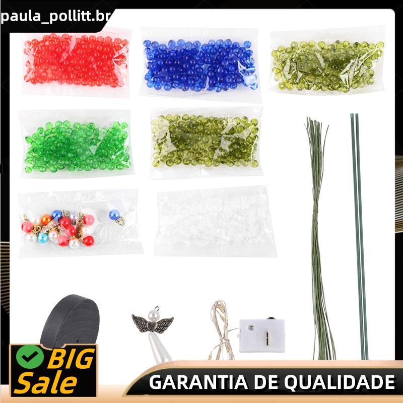 Decoração De Mesa De Férias Interna DIY Frisado Kit De Artesanato De Árvore De Natal Cor Pérola Desktop