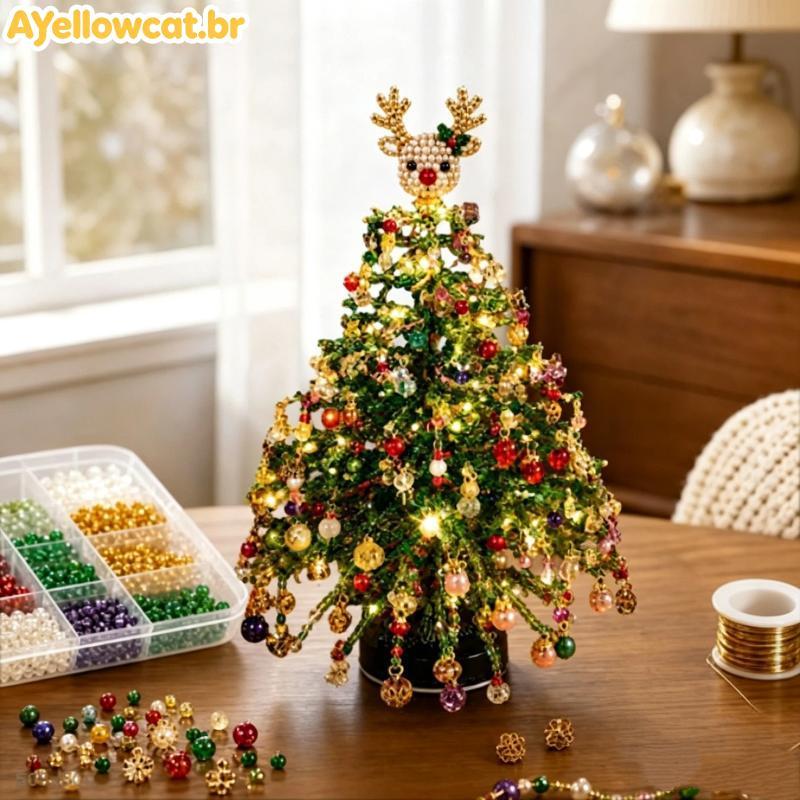 AYellowcat Crystal Bead Árvore De Natal DIY Fazendo Kit Artesanal Frisado Arte Decoração Para Sala De Estar Desktop Orna