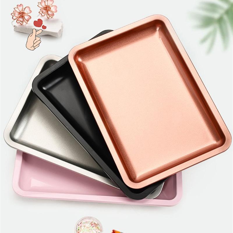 [PEBR] Bandeja De Unhas Armazenamento De Cosméticos De Aço Inoxidável Nail Art Polish Storage Multicolor Desktop Ferrame