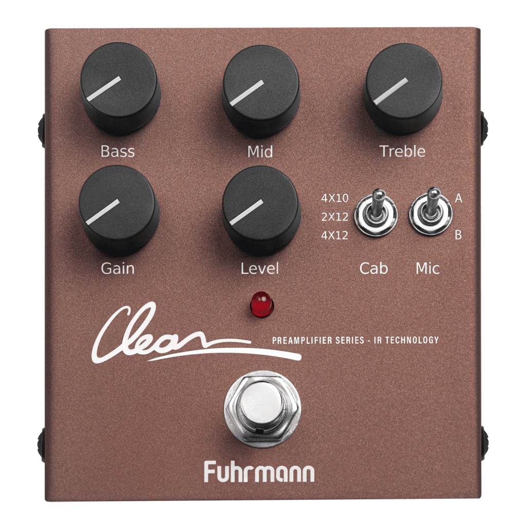 Pedal de efeitos Pré amplificador Clean boost com IR impulse response para guitarra profissional