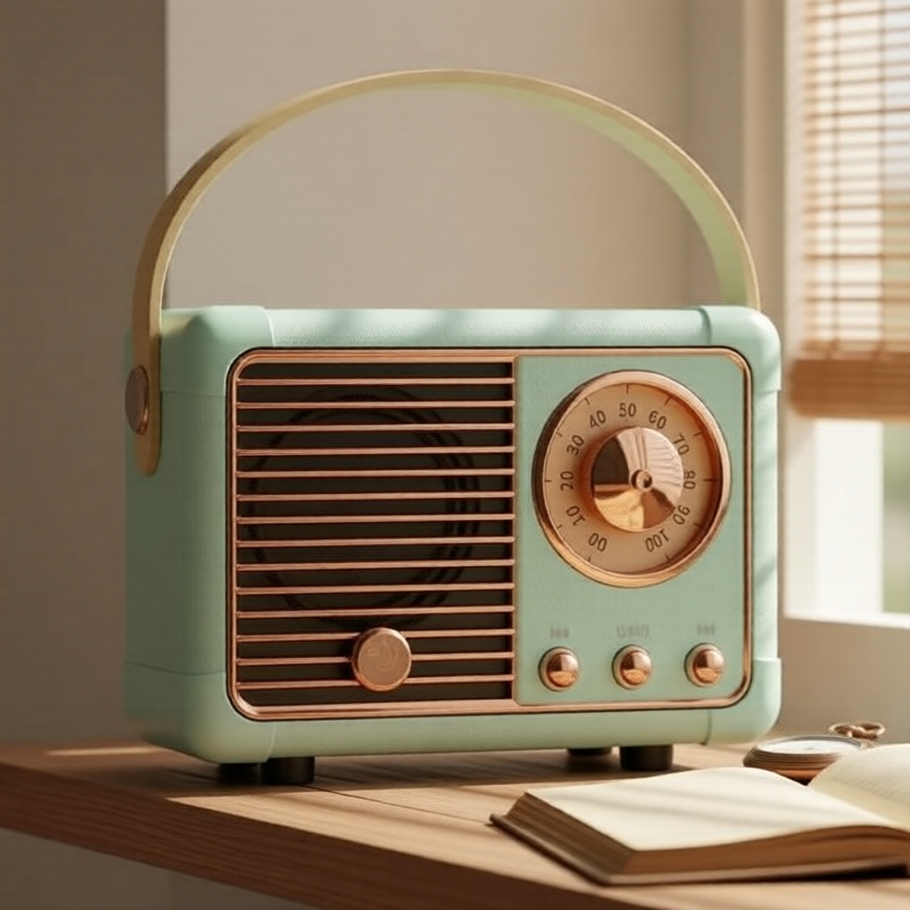 Caixa de Som Bluetooth Estilo Vintage Retrô Portátil com Graves Potentes e USB
