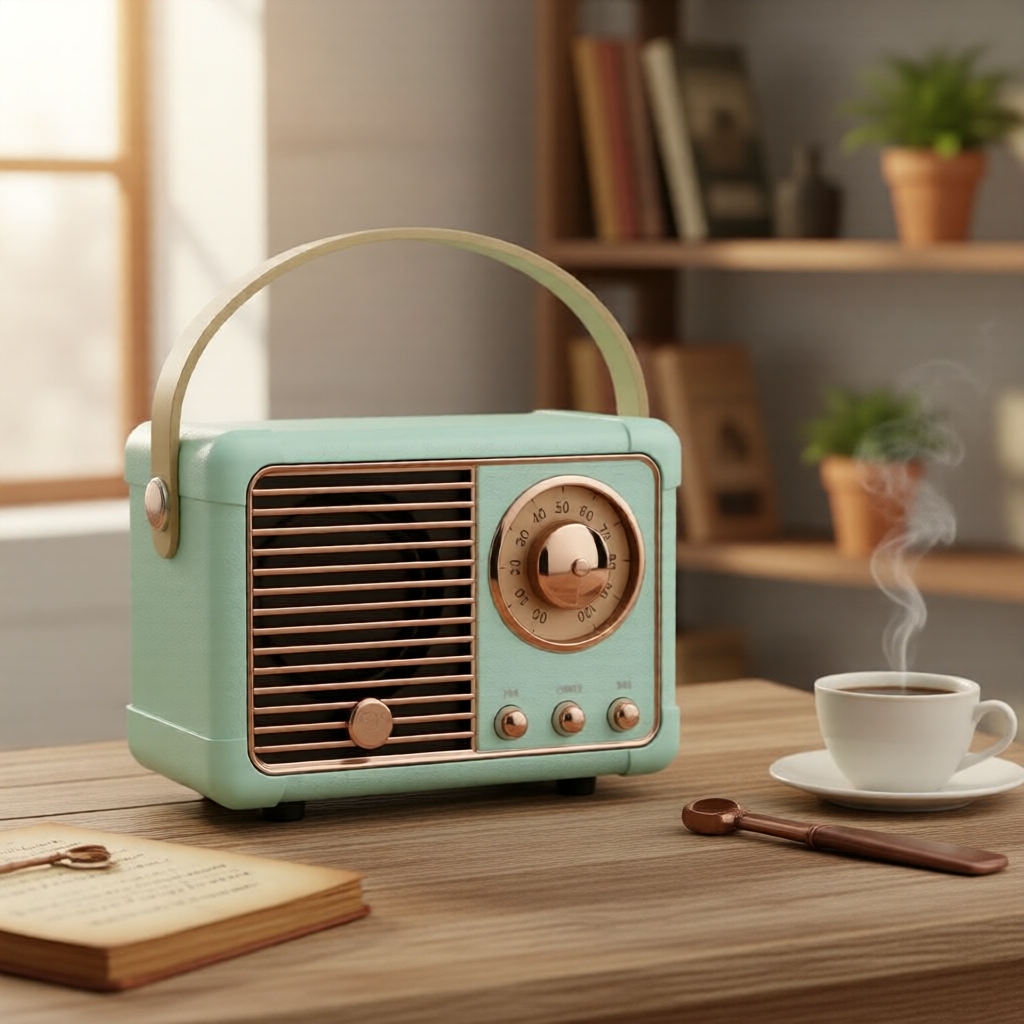 Caixa de Som Clássica Retro Bluetooth, Rádio portátil com graves potentes, Soundbox USB, Sem fio