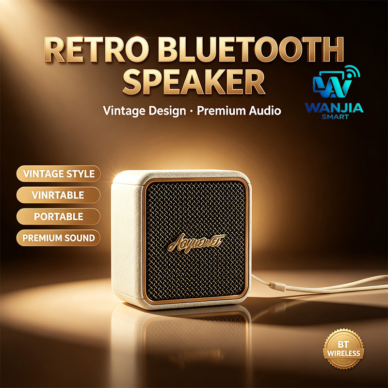 Alto-Falante Bluetooth Retrô Mini Portátil Sem Fio 8W Baixo De Alta Potência Acampamento Ao Ar Livre TWS Duplo Suporta C