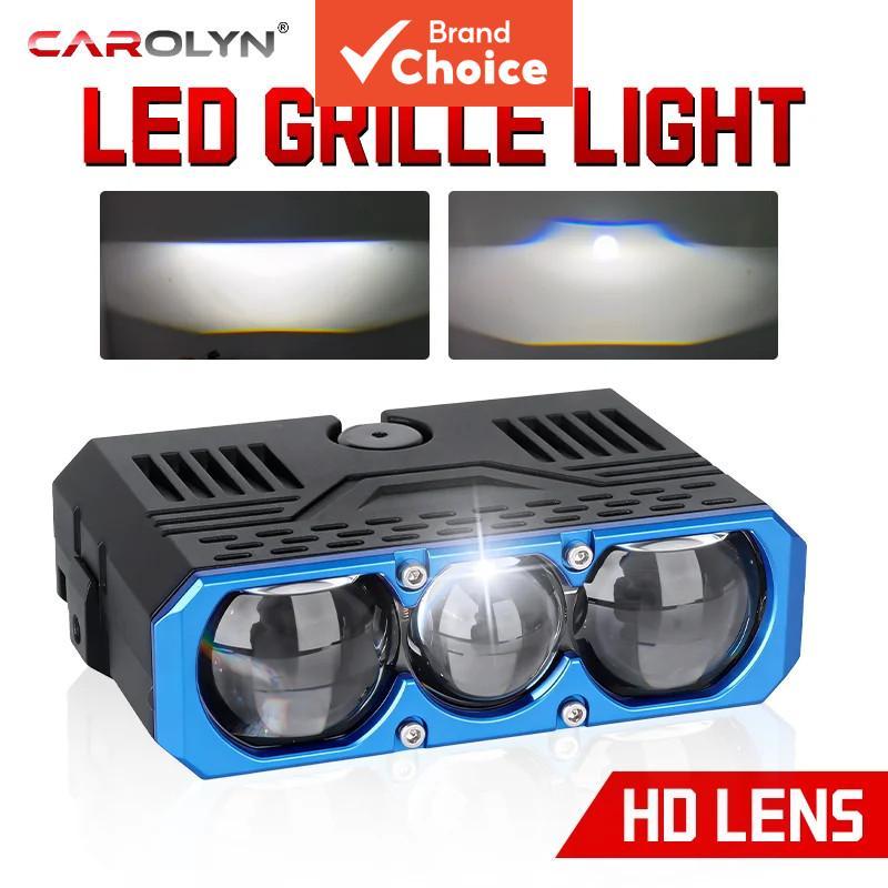 Carolyn 300W Lente Tripla LED Spotlight Grille Lâmpada De Luz De Condução Para Carro Motocicleta