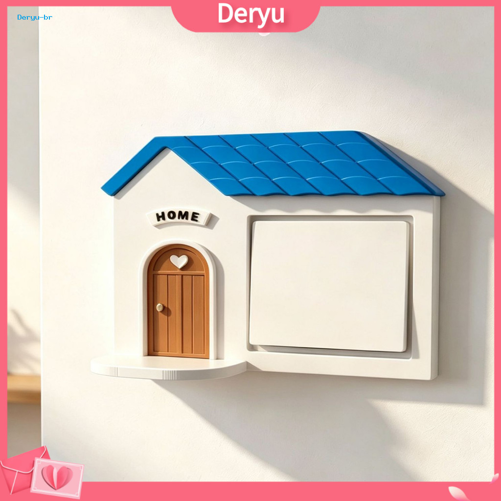 Wall Switch Decor Light Decoration 3d Printed Cover with Decorative Figure Shelf Frame for Home Office Room – Stylish