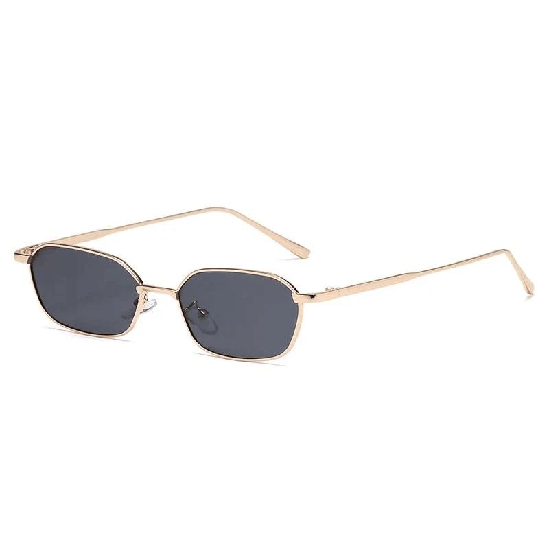 Moda Pequeno Quadrado Óculos De Sol Mulher Marca Designer Luxo 2024 Vintage Steampunk Metal Quadro Eyewear