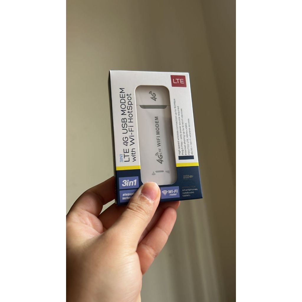 NEOXTEK Modem USB 4G LTE com Wi-Fi Portátil Branco – Roteador Hotspot para SIM Card, Internet Móvel Rápida e Estável