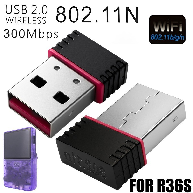 Kit Adaptador e Conector USB WiFi Para Habilitar Internet no Vídeo Game Portátil R36s ou R35s