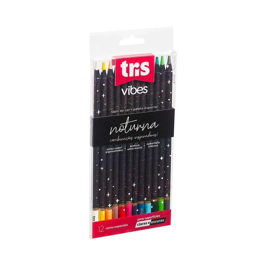 Lapis Cor Tris Vibes Noturna 12 Cores