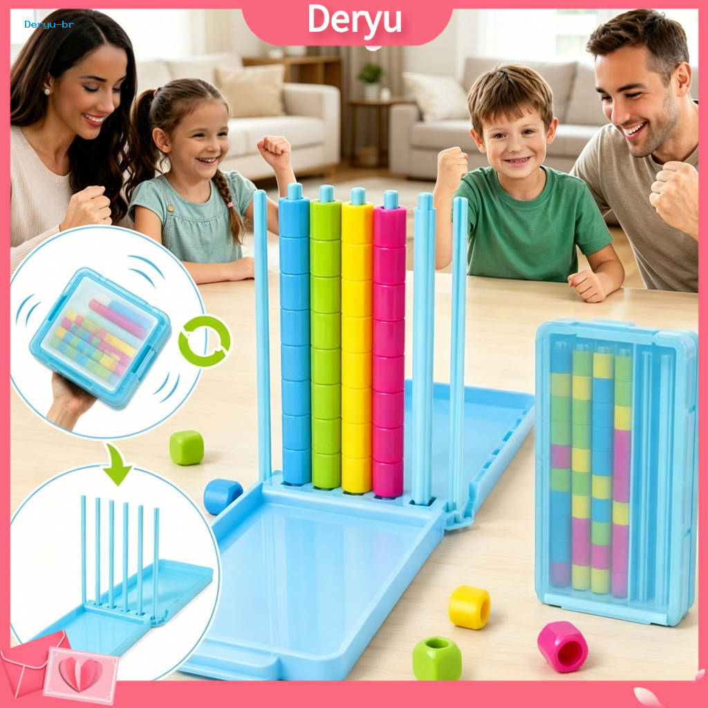 Stacking Challenge Board Game 1/2 Sets Color Sorting for Kids Adults Rainbow Ring Stack Puzzle Family Night Party Educat