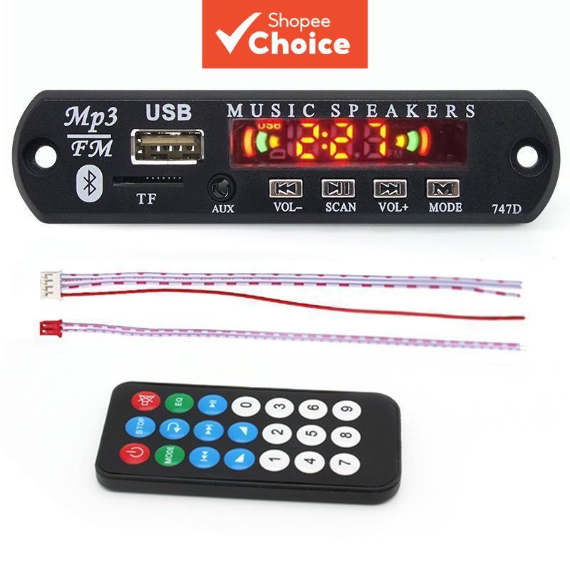Placa MP3 Bluetooth BT 5.0 Com Rádio USB TF WMA Audio Player Conexão Estável Durável