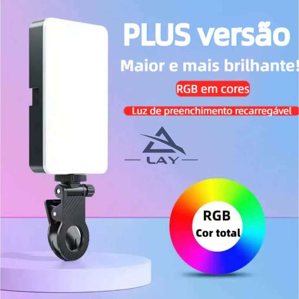 Mini luz de preenchimento RGB luz de bolso 9W suporte portátil para celular foto ao vivo SLR selfie Lay La-158
