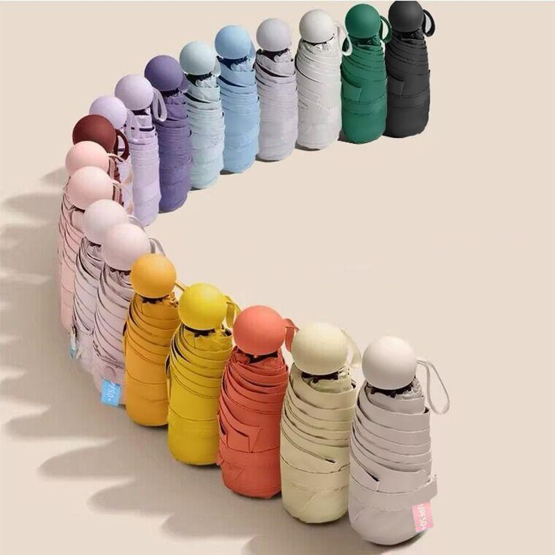Guarda Chuva de sol Caso Óculos Da Cápsula ultra light mini Sombrinha Bolso