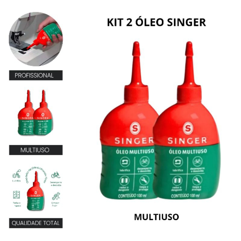 OLEO MULTIUSO SINGER 100ML C/ 02 UNIDADES