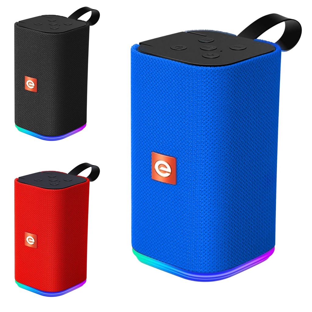 Caixa de som portatil recarregavel bluetooth 5.0 rádio FM USB SD LED RGB 5W CS-M31BTL Exbom