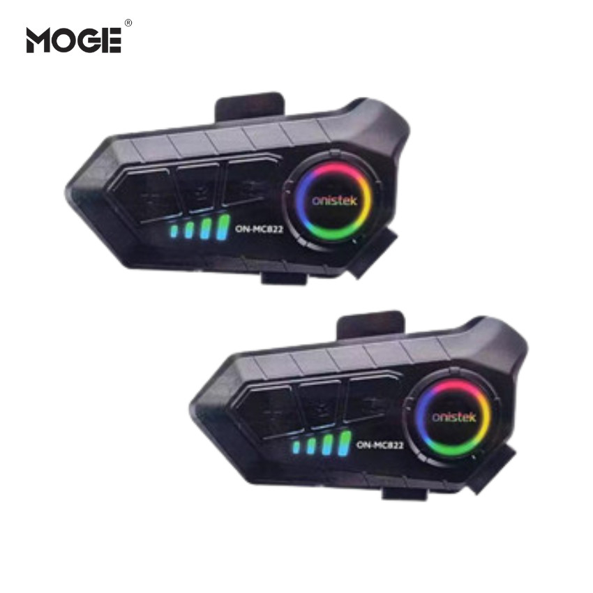 Kit 2 Intercomunicadores Bluetooth Capacete Moto | 5.3 | 300m | IPX6 | 2000mAh