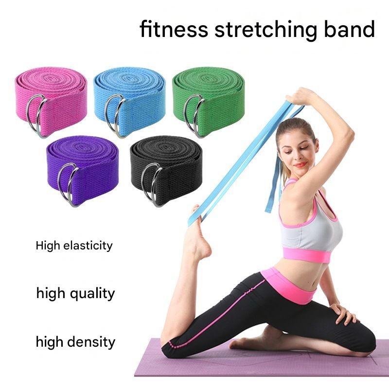 Correia De Alongamento De Ioga Cinto Ajustável Com Fivela De Anel D Fitness Multi-Loop Stretch Straps Pilates Leg Band A