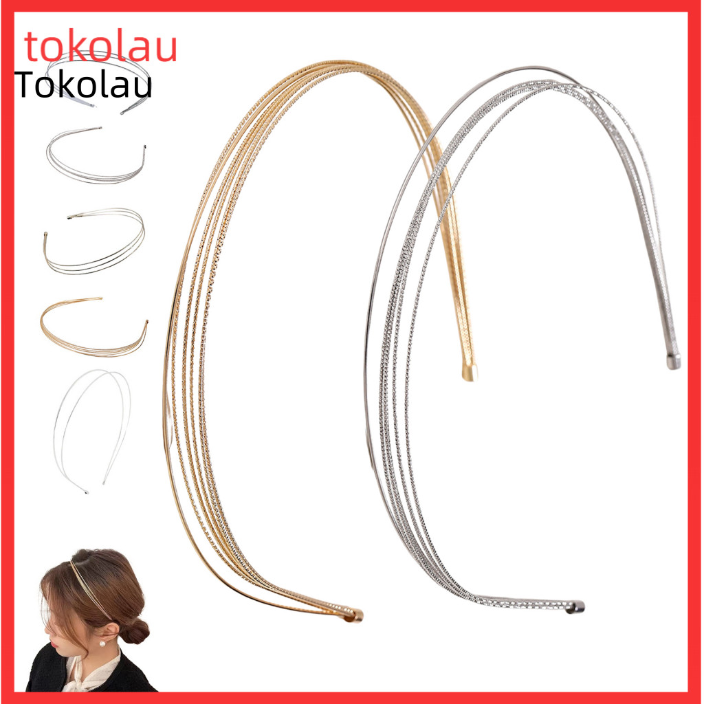 Fashionable Hair Accessories for Use Stretchy Bands for Most Sizes Metal Multi-layered Non-slip Elastic Headband for Wom