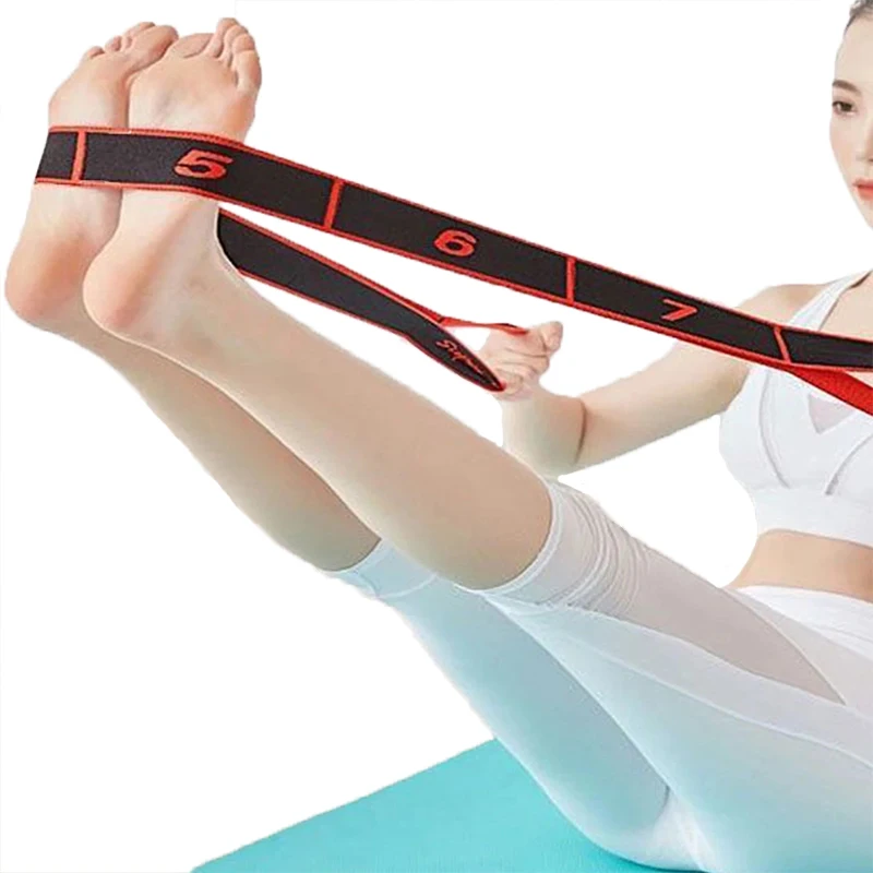 Faixas de Resistência para Yoga para Adultos, Alta Elasticidade, Cinto Multi-Segmentado para Alongamento Assistido em