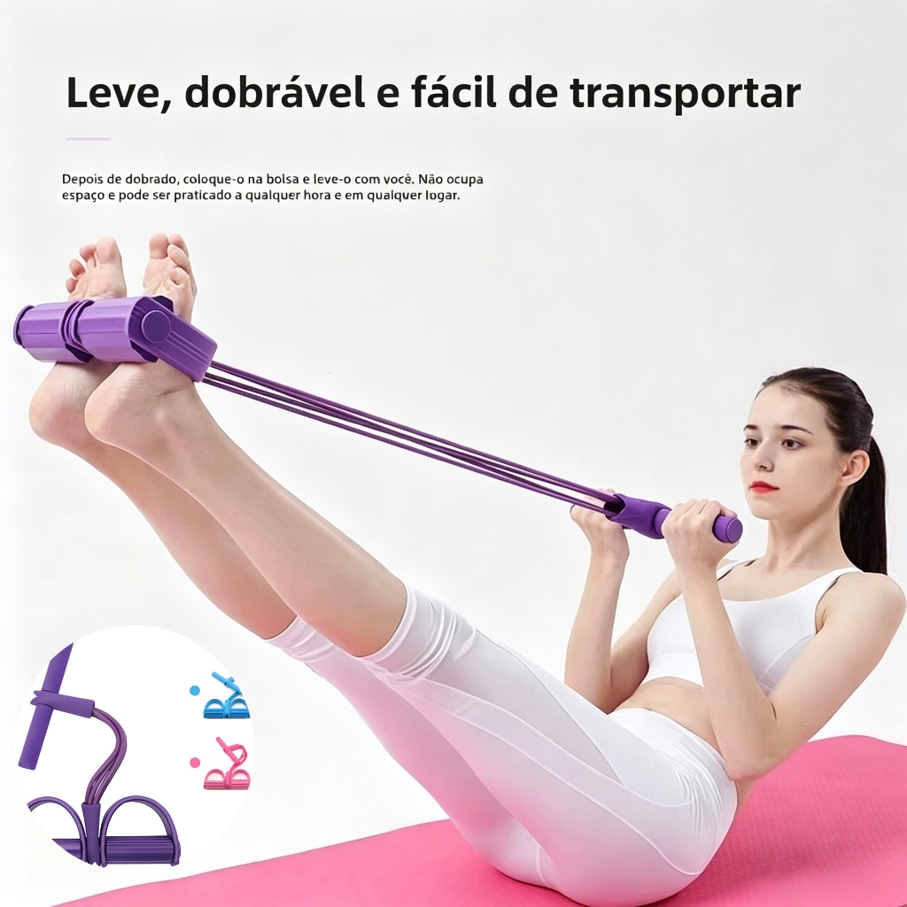 Elástico Extensor de Exercícios Pull Reducer Multi Função Academia Em Casa Uso Profissional