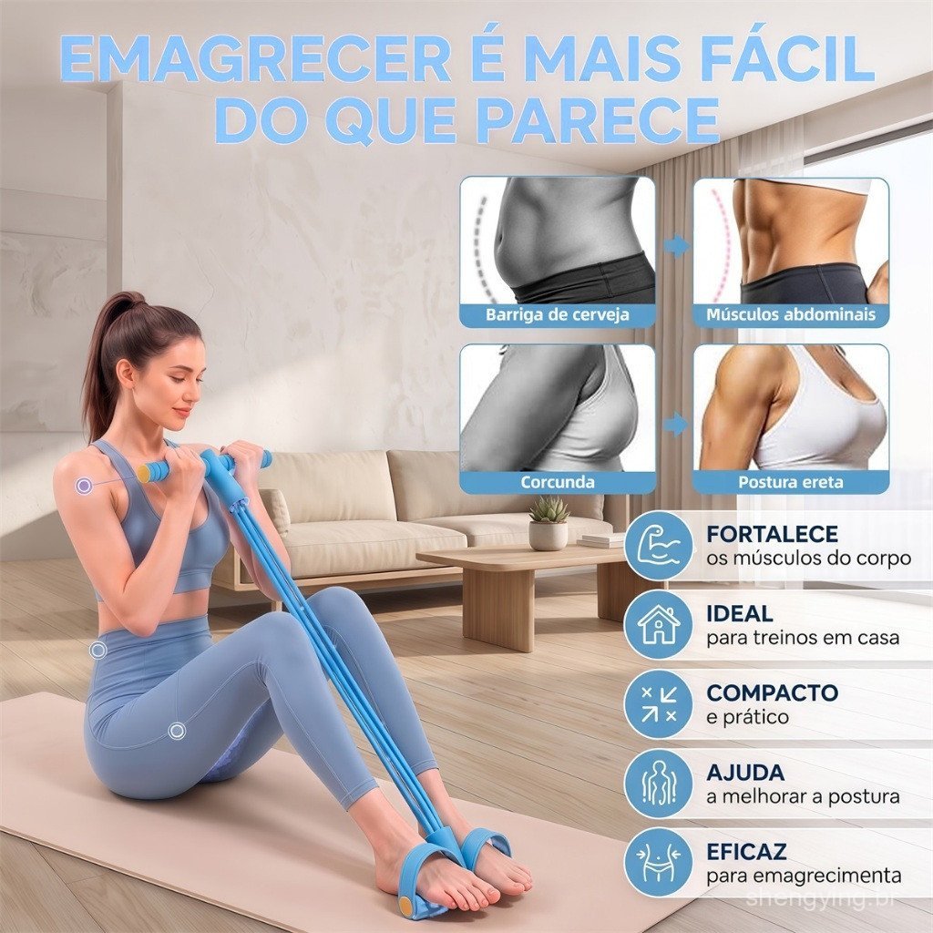 DEEYI Extensor De Exercício Elástico Puxar Redutor Multi-Função Ginásio Com Pedal Para Casa Fitness Yoga YEKG
