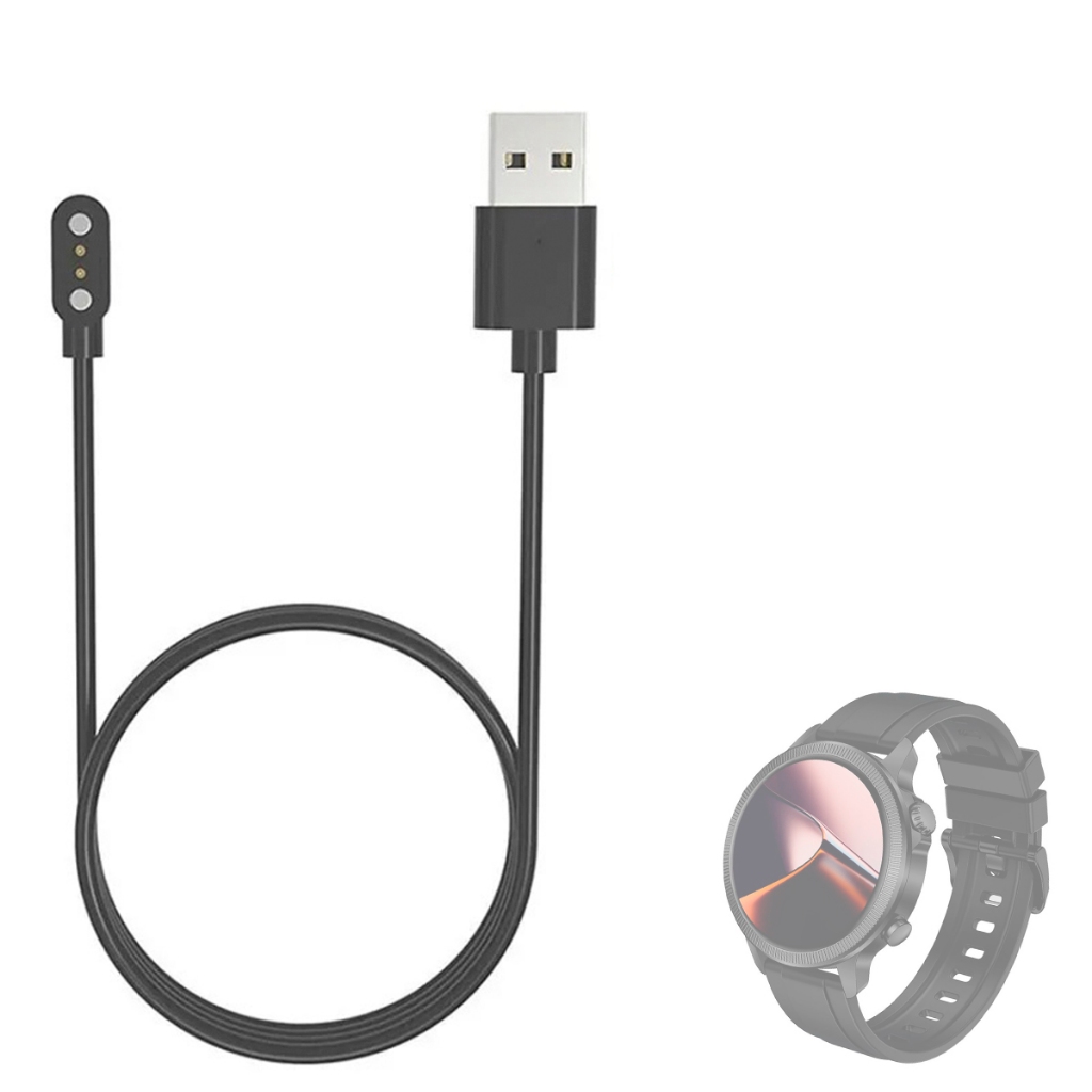 Carregador Usb Compatível Com Smartwatch Multilaser Multi G2R magnetico