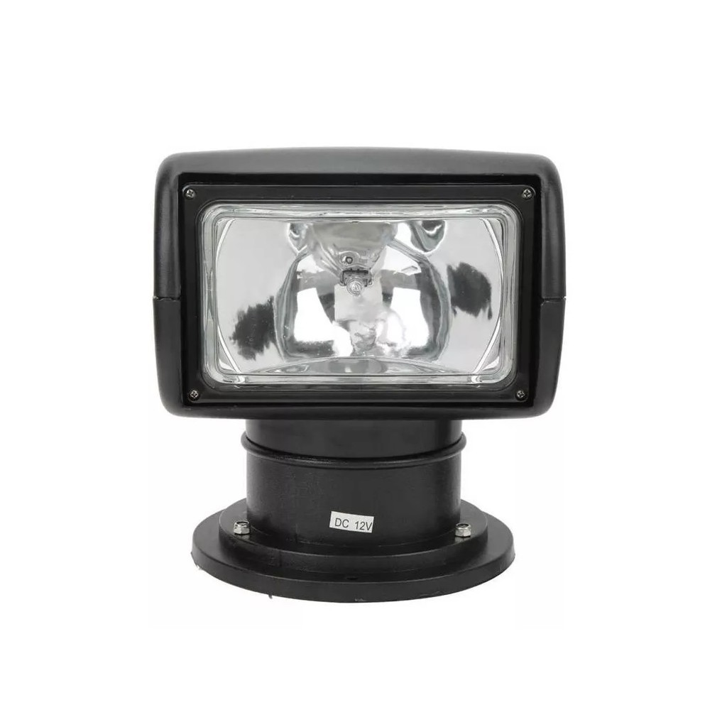 Farol De Busca Direcional C/ Controle 100w 12v Preto Barco