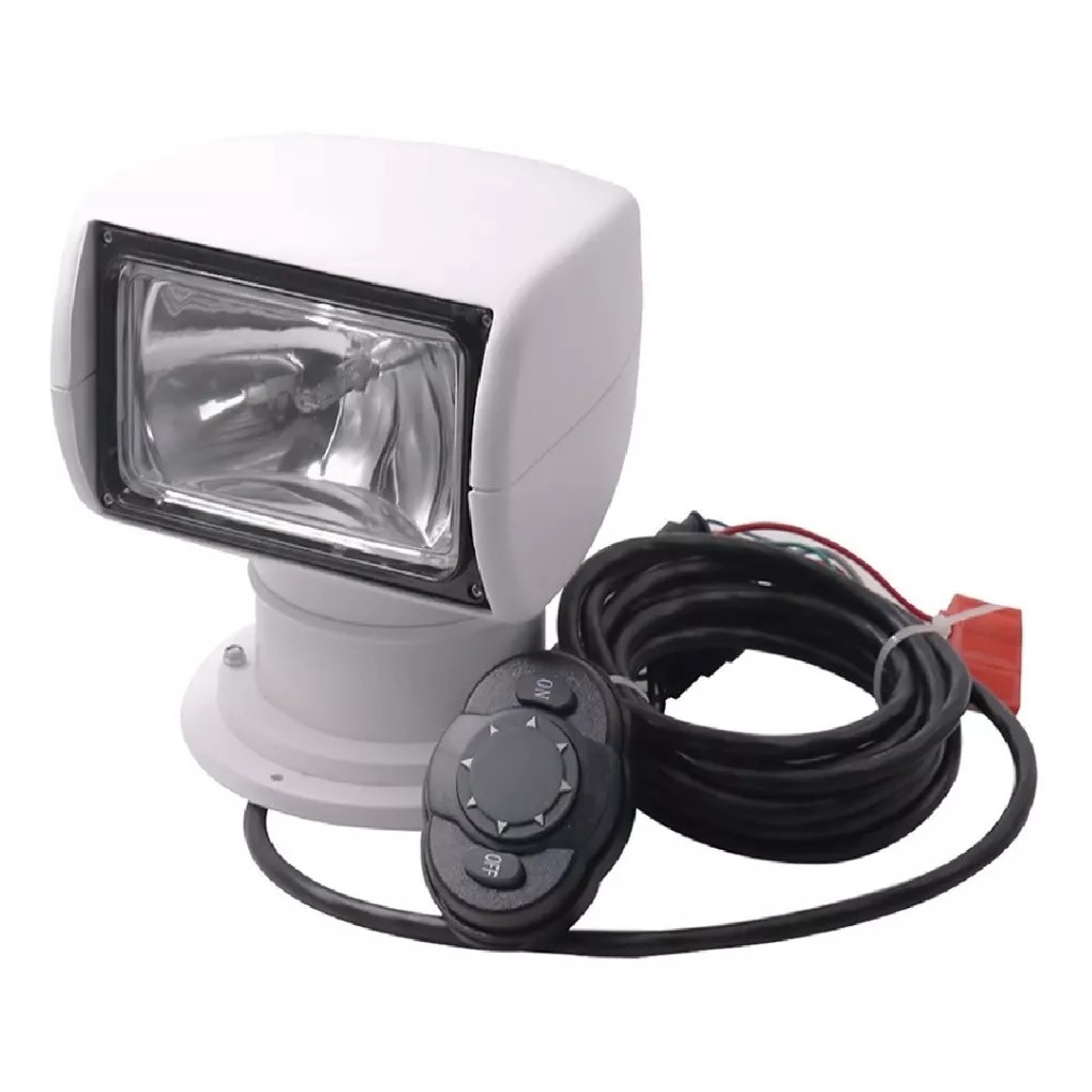 Farol De Busca Direcional C/ Controle 100w 12v Barco Lancha