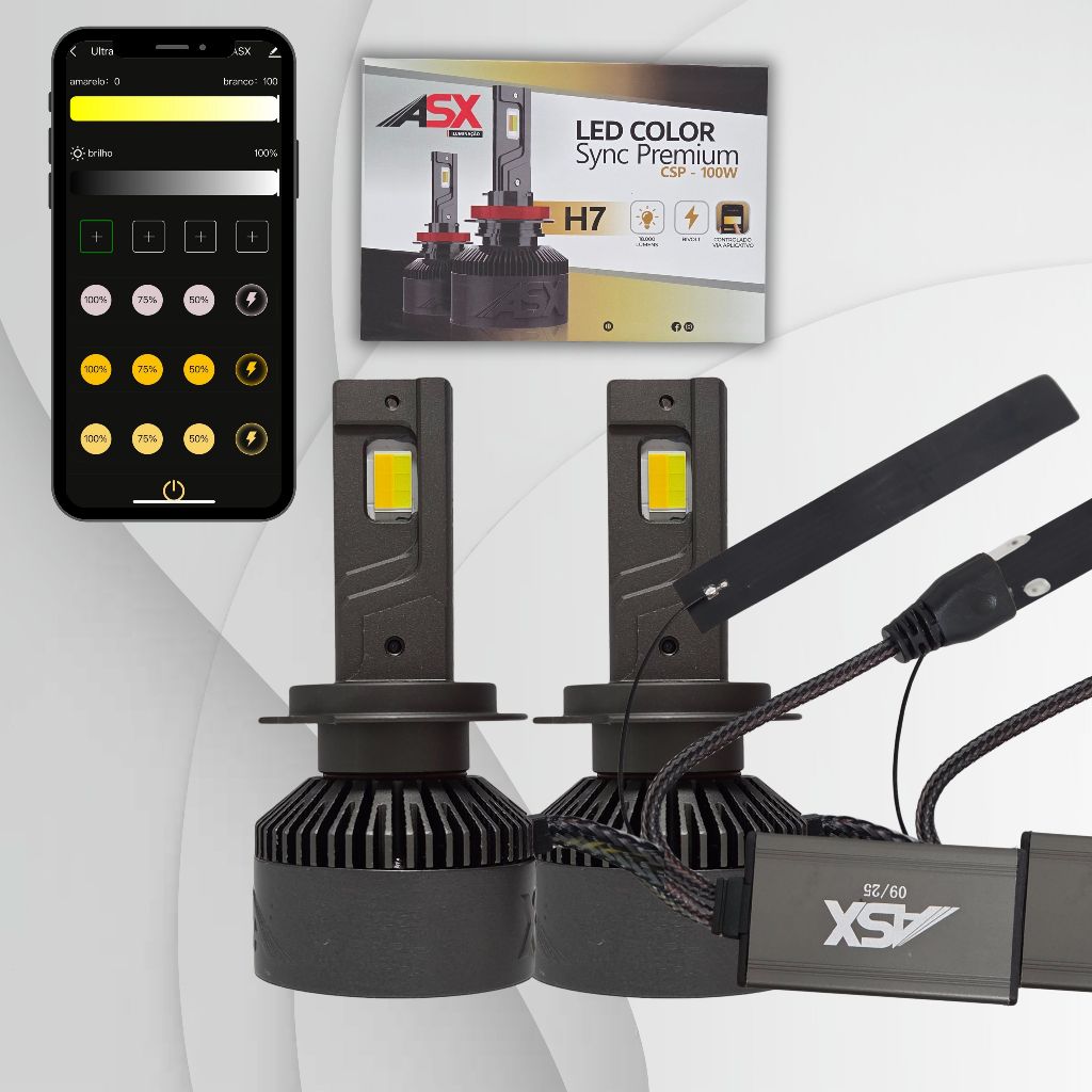 ASX - Lâmpadas Inteligente Ultra Led Premium Com Controle Via Aplicativo Celular 100W tonalidade de 3000k~6000k