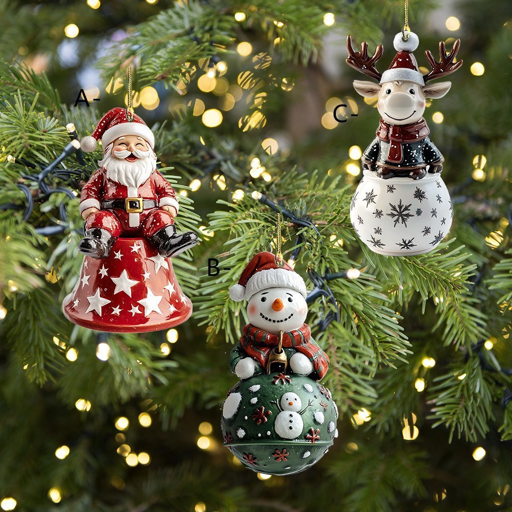Decorative Hangings Keychain Decoration Hanging Jewelry Santa Claus Modern Hang a Key