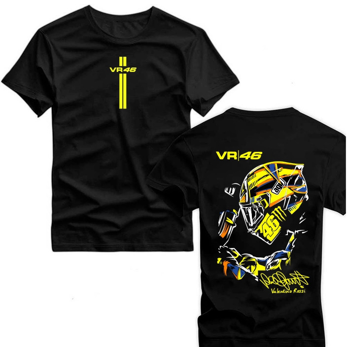 Camiseta Valenti Rossi Moto Sport Moto Gp Camisa Yamaha Doctor 46 Frente E Costas