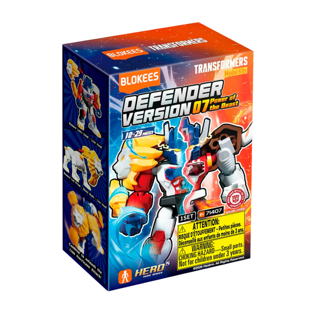 Boneco Montável Blokees Transformers Defender Version Power of the Beast Colecionável Model Kit