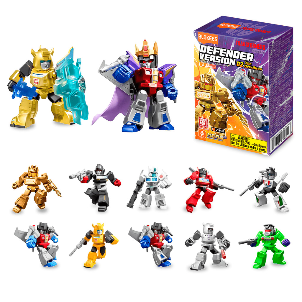 Boneco Montável Blokees Transformers Defender Version 02 The Overthrow Colecionável Model Kit