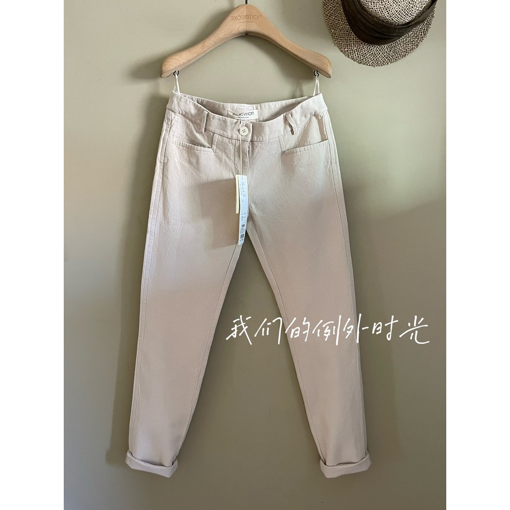 Example/Outer 13 Estilos Flip Orders Zhongle Series 100% Algodão Textura Calças Skinny