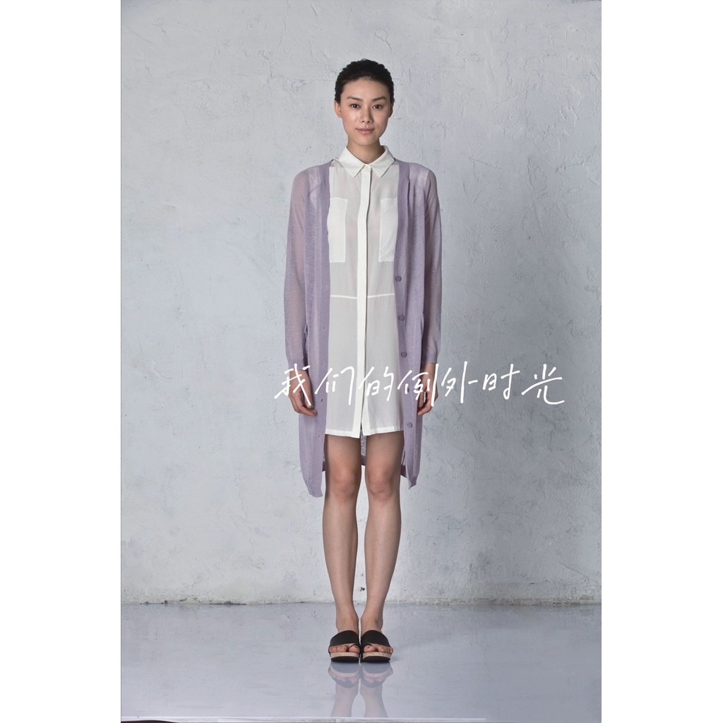 Example/Outer 13 estilos Quiet Series 100% seda amoreira camisa longa sem mangas