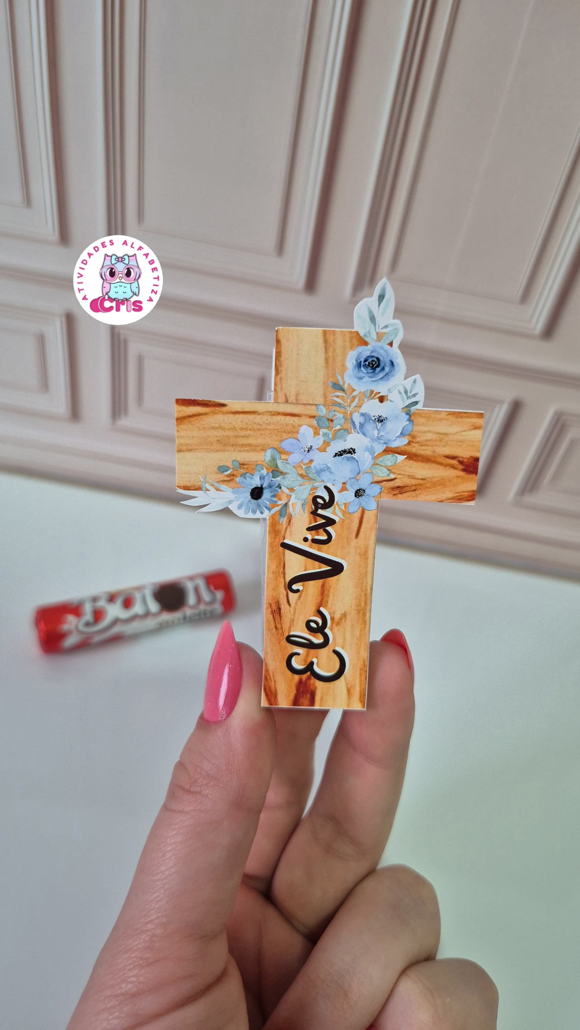 CRUZ PORTA BATOM/BIS lembrança de páscoa