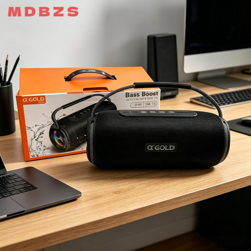 Mini Caixa de Som A'Gold Bluetooth Estéreo RGB SM-15