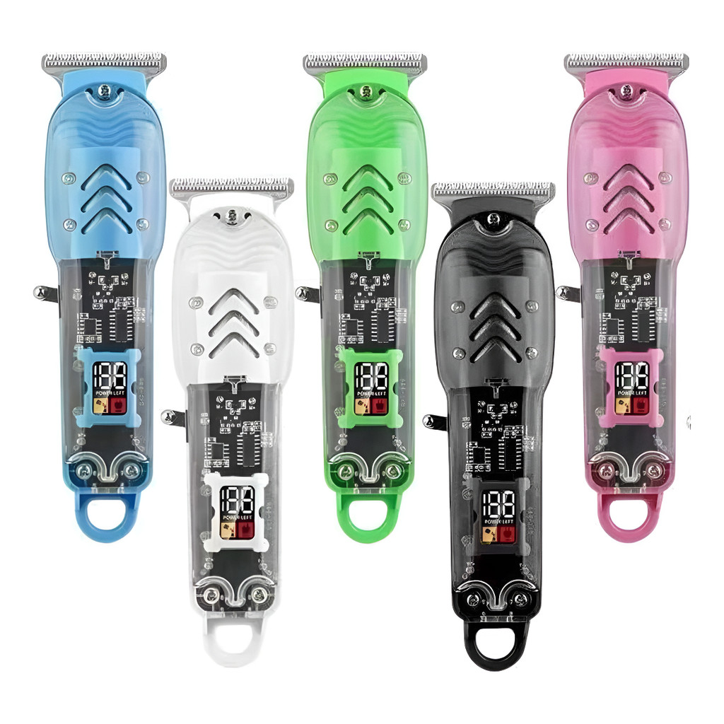 Máquina Cortar Cabelo Smart Lcd Barbeador Aparador Elétrico