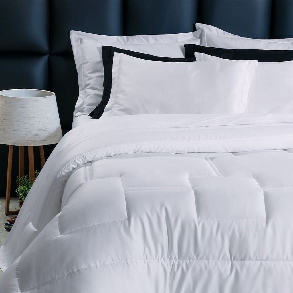 JOGO DE CAMA 400 FIOS CLASS 4 PEÇAS QUEEN COR 01- BRANCO