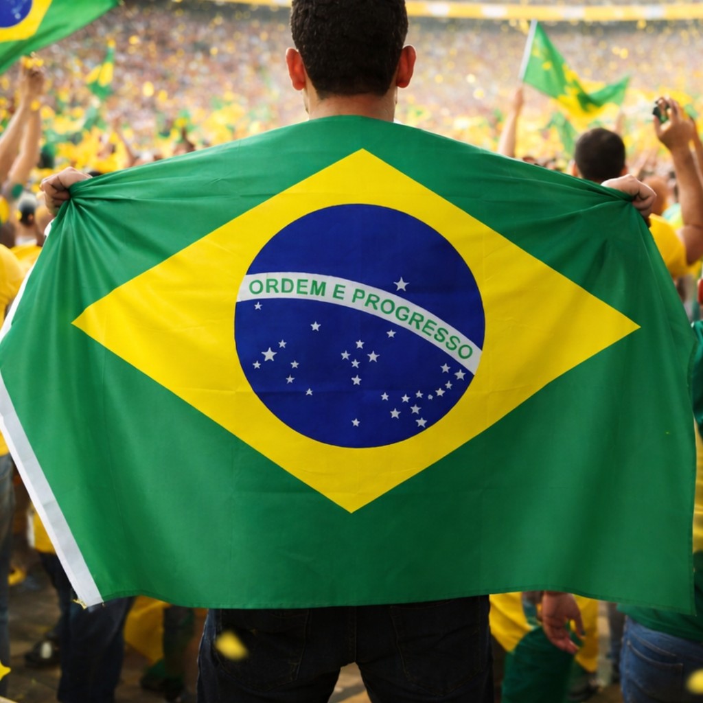 Bandeira Brasil Tecido Premium 90x150cm Lavavel Resistente