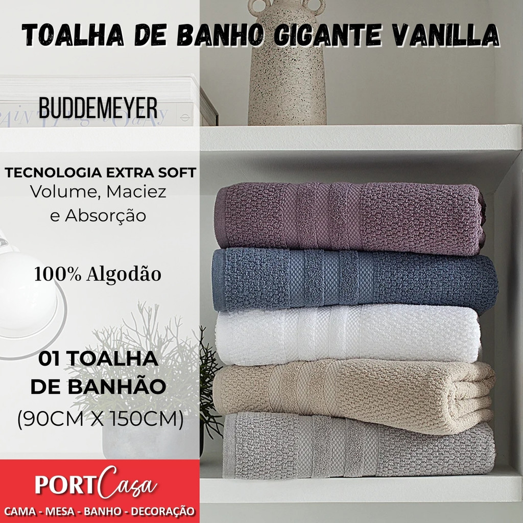 Toalha de Banho Gigante Vanilla Extra Soft Buddemeyer 90x150cm