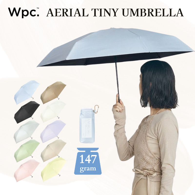 【2026】Wpc. Aerial Tiny Folding Umbrella - 100% Light Blocking, 100% UV Protection, Heat Shielding, All-weather Use