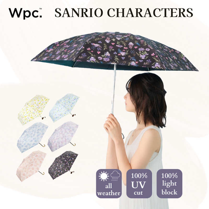 【2025】Wpc. Sanrio Characters Mini Umbrella - 100% Light Blocking, 100% UV Protection, Heat Shielding, All-weather Use