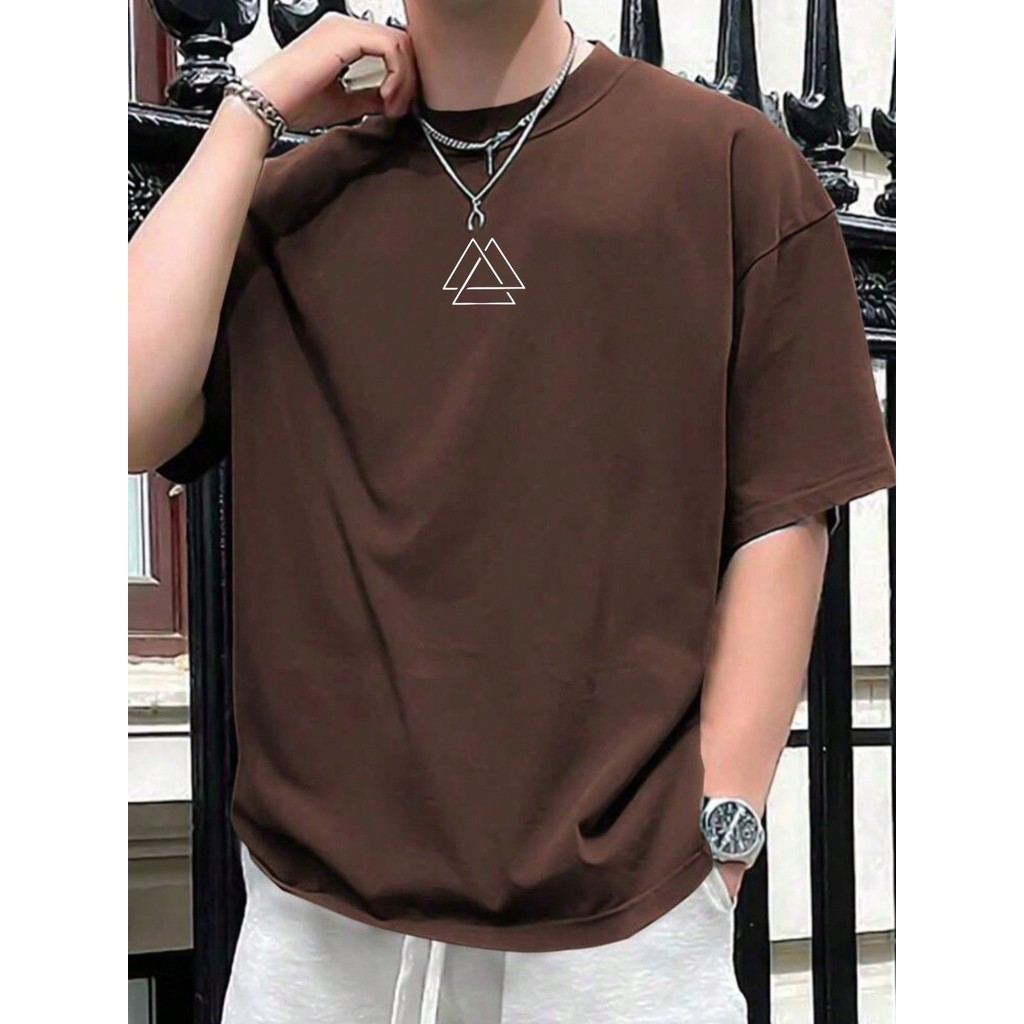Camiseta Masculina Triangulo Branco Camisa Premium 100% algodão Alta Qualidade Promoção
