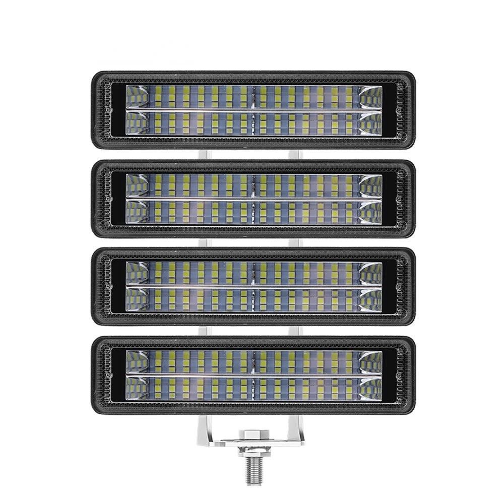 Barra De Luz LED De 6 Polegadas 84W 4x4 Offroad Spot Flood Car Work Light 12V 24V Faróis Para Caminhão , Carro , Barco ,