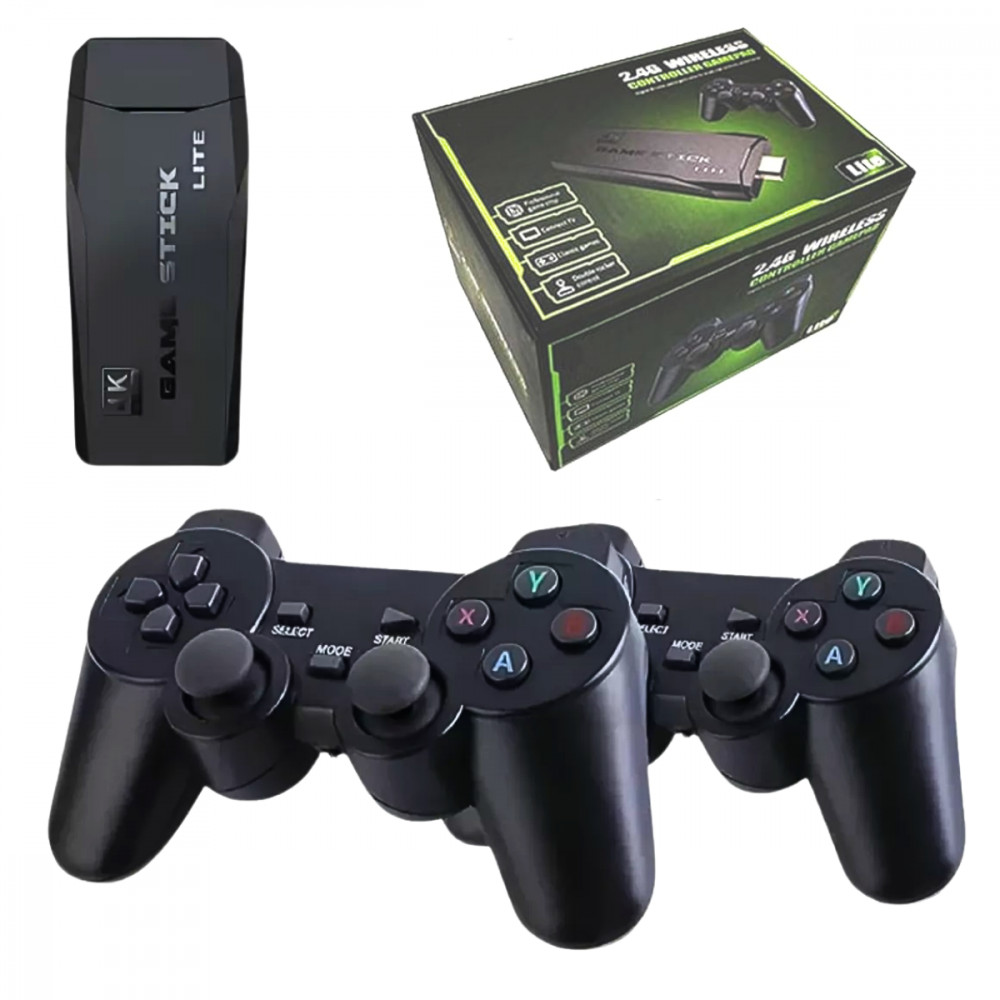 -- GAME STICK Retrô 2.4G Wireless Mini Game 64GB 20.000 Jogos sem Fio LH-68